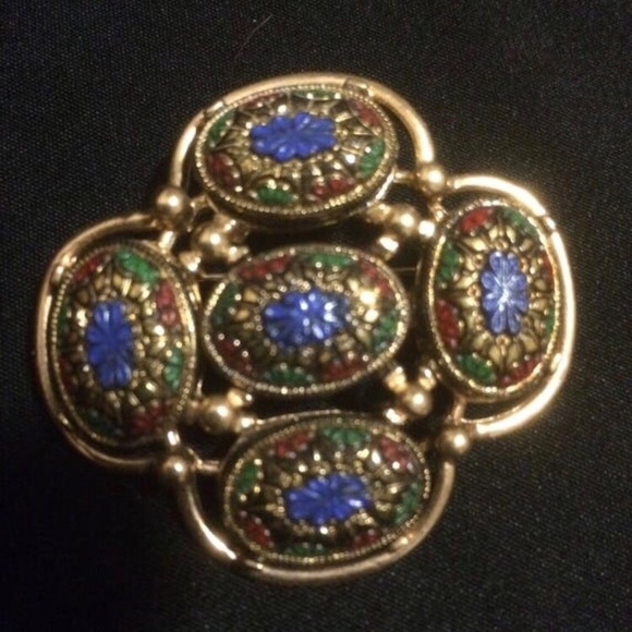 Sarah Coventry multi colored brooch Light of the East - Picture 2 of 5